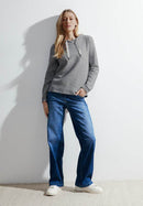 Boucle Hoody Shirt - Casual Denim Blue