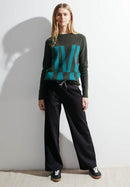 Wording Color Block T-Shirt - Dynamic Khaki