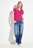 Split Neck Sleeveless Jumper - Pink Sorbet