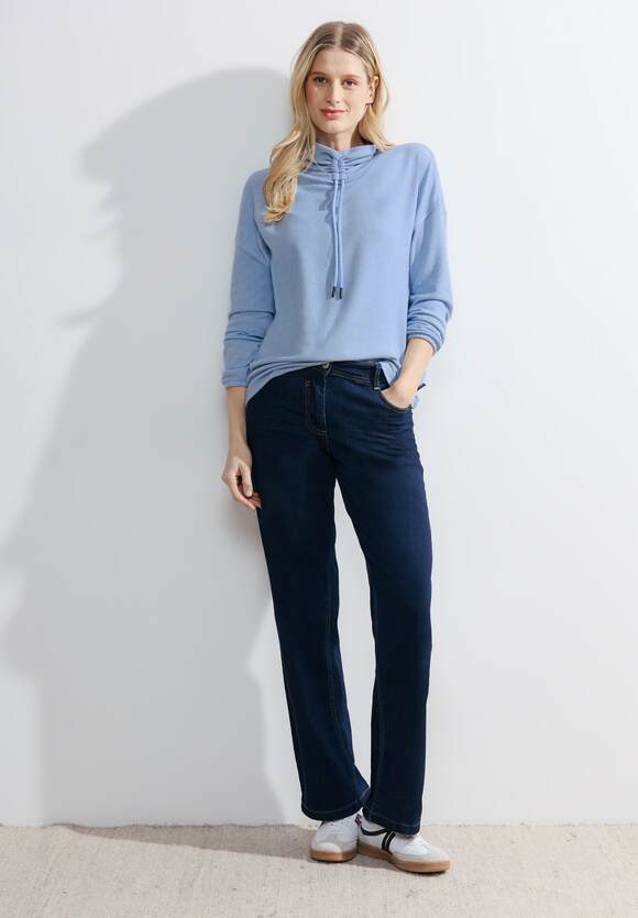 Cosy Collar Shirt - Tranquil Blue Melange