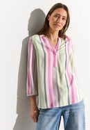 Multicolor Stripe Blouse - Vanilla White