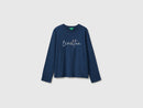 Girls Logo Long Sleeve T-Shirt - Dark Blue