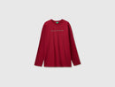 Boys Logo Long Sleeve T-Shirt - Dark Red