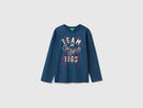Boys Print Long Sleeve T-Shirt - Dark Blue