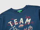 Boys Print Long Sleeve T-Shirt - Dark Blue