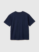 Loose Fit Round Neck T-Shirt - Navy