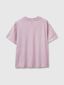 Loose Fit Round Neck T-Shirt - Pink