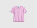 Wavy Hem Ribbed T-Shirt - Lilac