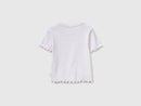 Wavy Hem Ribbed T-Shirt - White