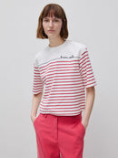 Maritime Stripe T-Shirt - Cream & Red