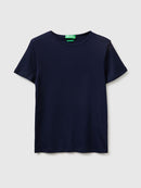 Slim Fit Round Neck T-Shirt - Navy