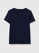 Slim Fit Round Neck T-Shirt - Navy