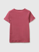 Slim Fit Round Neck T-Shirt - Plum
