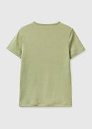 Slim Fit Round Neck T-Shirt - Olive Green