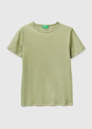 Slim Fit Round Neck T-Shirt - Olive Green