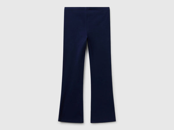 Girls Plain Leggings - Navy