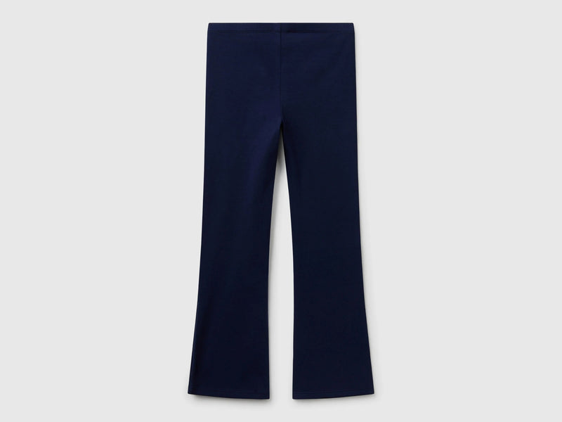 Girls Plain Leggings - Navy