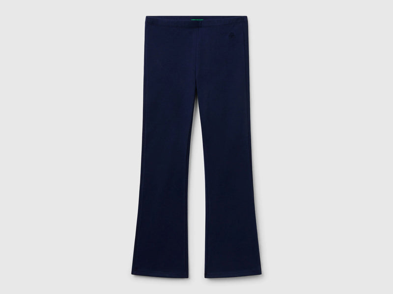 Girls Plain Leggings - Navy