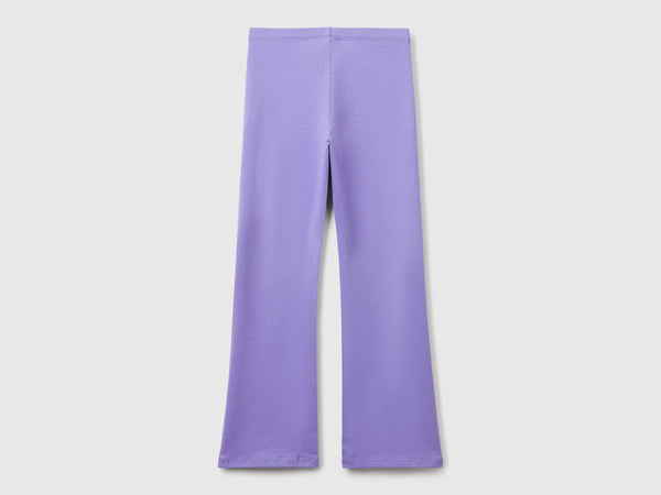 Girls Plain Leggings - Purple
