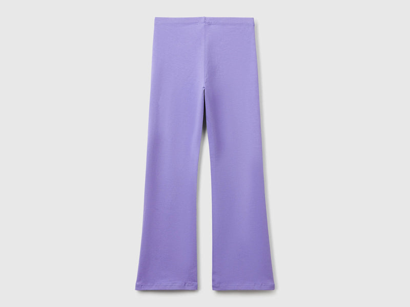 Girls Plain Leggings - Purple