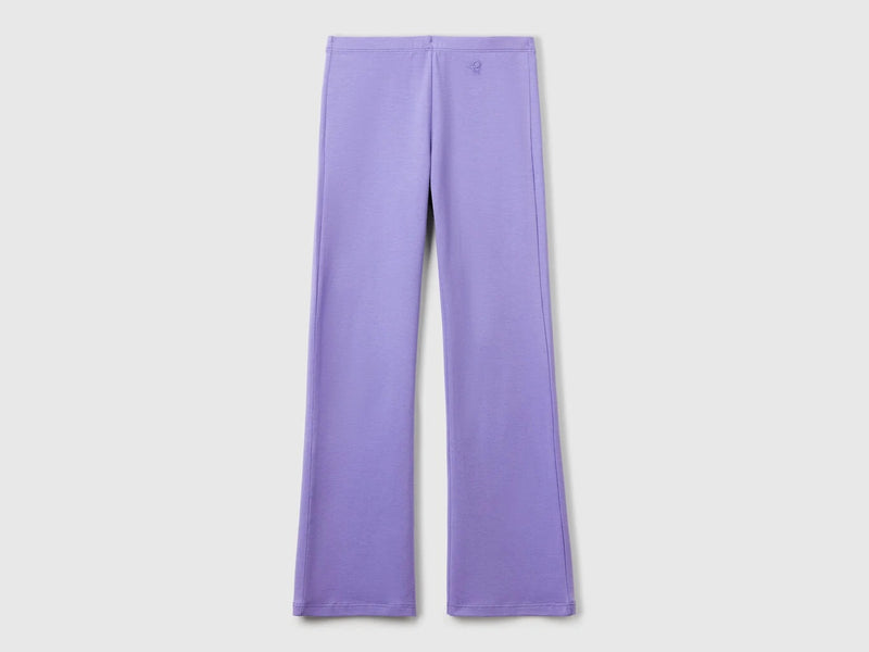 Girls Plain Leggings - Purple