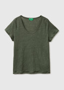 Linen T-Shirt - Forest Green