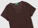 Linen T-Shirt - Brown