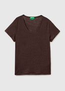 Linen T-Shirt - Brown