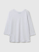 Linen Boatneck T-Shirt - White