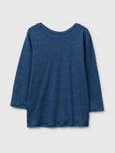 Linen Boatneck T-Shirt - Blue