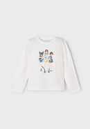 Long Sleeve Shirt - Cream/navy