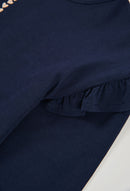 Stretch Knit T-Shirt - Navy