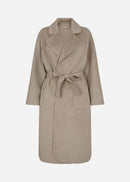 Tela Belted Coat - Cream Melange