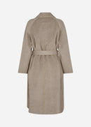 Tela Belted Coat - Cream Melange