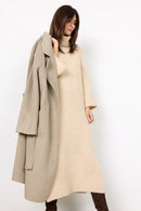 Tela Belted Coat - Cream Melange