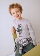 Wolf Long Sleeve Shirt - Smoke