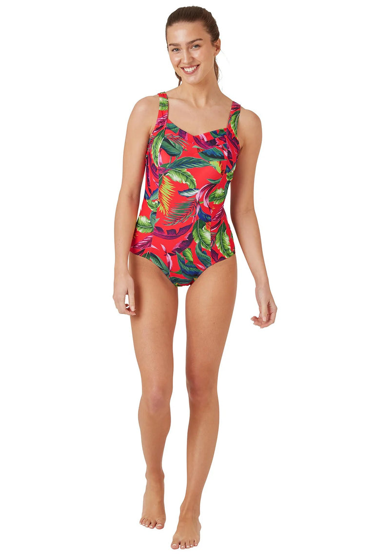 Floral Pleat Swimsuit - Floral