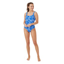 Palm Print Swimsuit - Blue