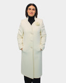 Scalloped Edge Coat - Cream