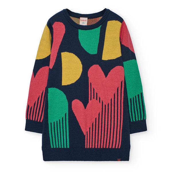 Dress &Tights Set - Navy