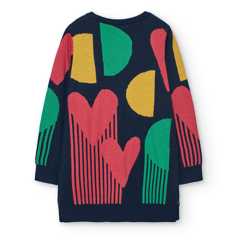 Dress &Tights Set - Navy