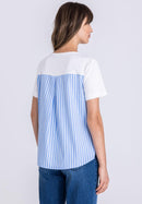 Beach Please Blouse - Navy Multi