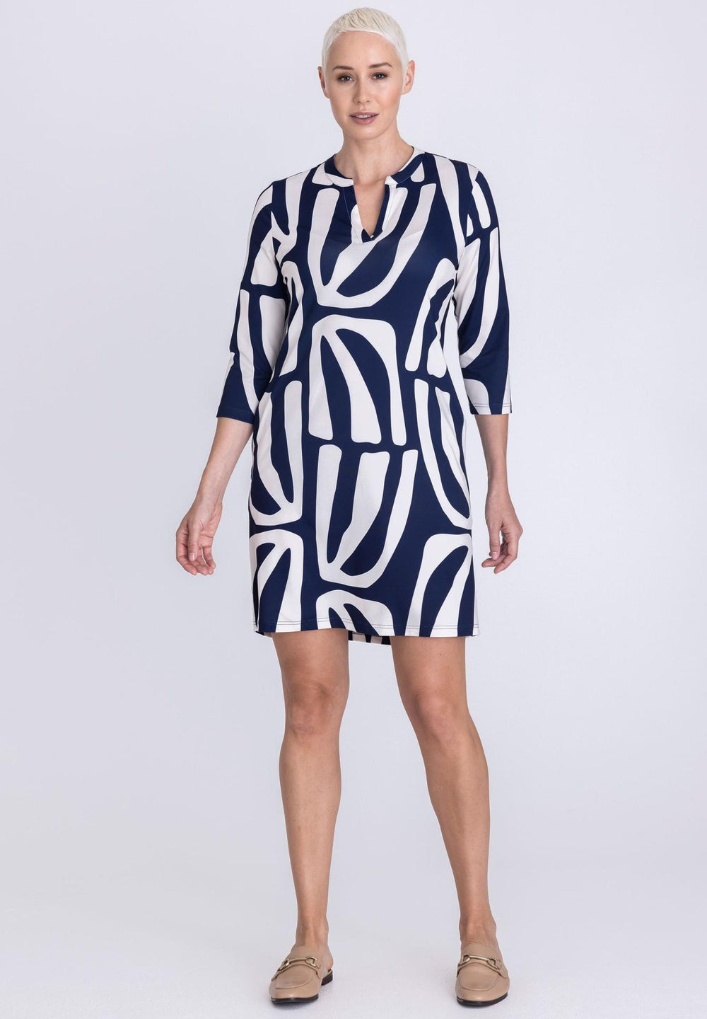 Beach Please Jersey Dress - Blue Beach Please Jersey Dress - Blue