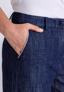 Beach Please Wide Leg Trouser - Blue Denim