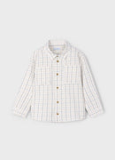 Long Sleeve Check Shirt - Cream