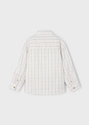Long Sleeve Check Shirt - Cream