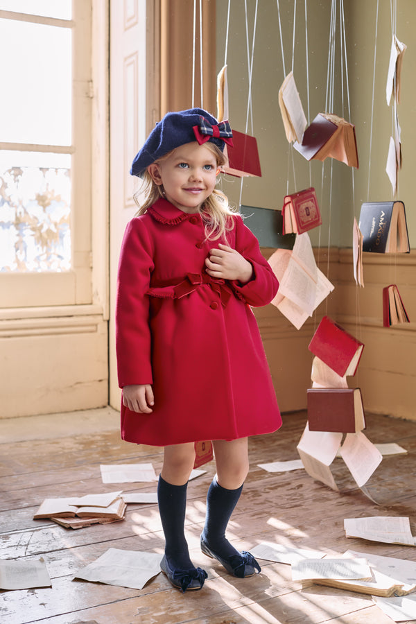 Balmoral Woven Coat - Red