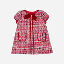 Party Royal Woven Dress - Red Tweed
