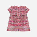 Party Royal Woven Dress - Red Tweed