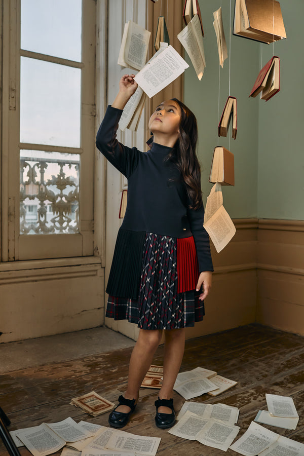 Balmoral Woven Dress - Marine